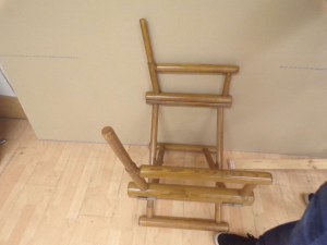 Assises pliantes en bois de fauteuil metteur en scène