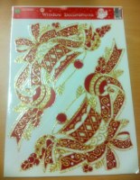 STICKERS FENETRE THEME NOEL PAILLETTES