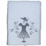 Serviette invité - 30 x 50 cm - brodée gala - blanc