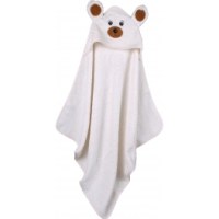 Cape de bain - ours - linge de bain - ecru