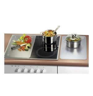 Planche à découper en verre - couvre plaques - lot de 2 - verre trem