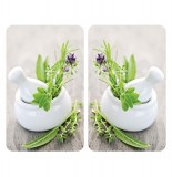 Planches à découper en verre - lot de 2 couvre plaques universels -