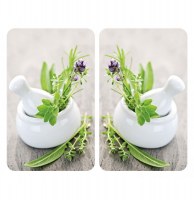 Planches à découper en verre - lot de 2 couvre plaques universels -