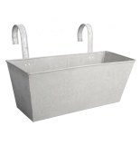 Jardinière pour balcon - zinc - patiné