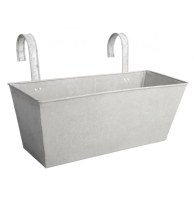 Jardinière pour balcon - zinc - patiné