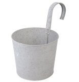 Pot jardinière - zinc - patiné