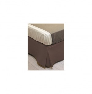 Cache sommier chocolat - décoration sommier 140 x 190 cm - linge de l