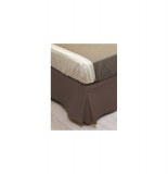 Cache sommier chocolat - décoration sommier 140 x 190 cm - linge de l