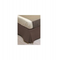 Cache sommier chocolat - décoration sommier 140 x 190 cm - linge de l