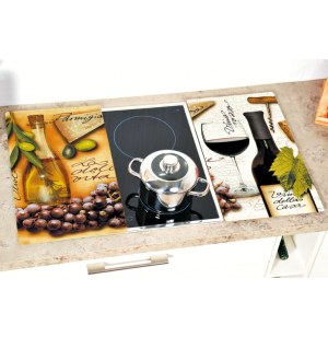 Planche à découper en verre - couvre plaques - lot de 2 - italie