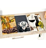 Planche à découper en verre - couvre plaques - lot de 2 - italie