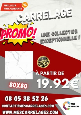 Satvario – Effet Marbre – Effet Brillant – Carrelage 80×80