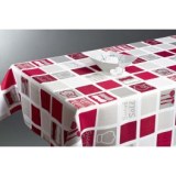 Nappe rectangulaire - 140 x 240 cm - imprimé cuisine - rouge