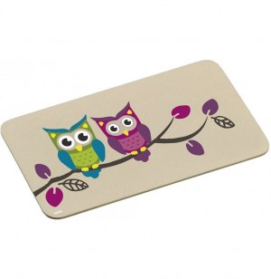 Planche à découper - motifs hiboux - bambou