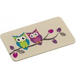 Planche à découper - motifs hiboux - bambou