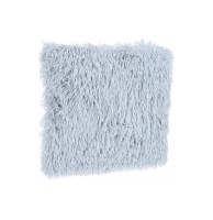 Coussin fourrure longue - gris - 40 x 40 cm