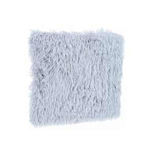 Coussin fourrure longue - gris - 40 x 40 cm