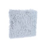 Coussin fourrure longue - gris - 40 x 40 cm
