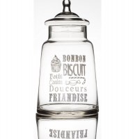 Bonbonnière en verre - bocal à gateaux - grand modèle