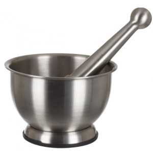 Mortier et pilon - acier inoxydable - cuisine