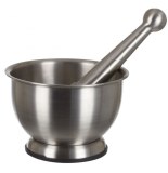 Mortier et pilon - acier inoxydable - cuisine