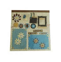 Kit scrapbooking - amis - marron