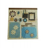 Kit scrapbooking - amis - marron
