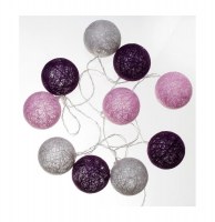 Guirlande d'intérieur - 10 lampions 6 cm - décoration lumineuse - ro