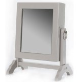 Armoire à bijoux avec miroir inclinable - rangement 54 bijoux - taupe