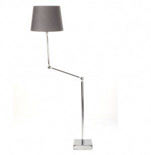 Lampadaire liseuse avec bras articulé - gris