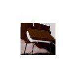 Dessus de chaise carrée - galette capiton - satin - marron