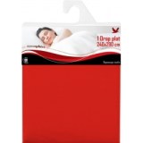 Drap plat 240 x 290 cm coton - linge de lit - rouge
