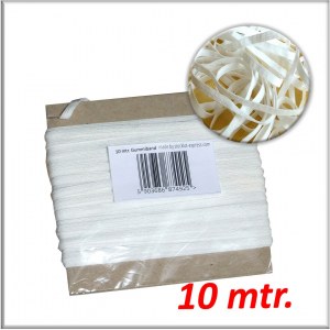 Cordon bande ruban élastique plat 4 mm blanc ; 10 mètres sur la carte