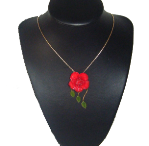 VERITABLE BOUTON DE ROSE MONT2E SUR BIJOUX