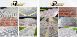 MACHINE À PAVÉS DÉCORATIFS UTILISANT LES MOULES EN PLASTIQUE
