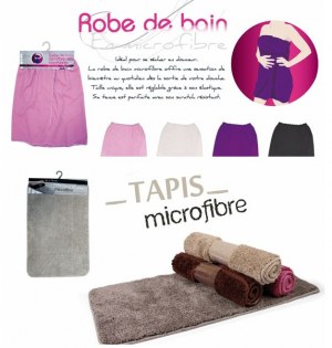 DESTOCK LOT de SORTIES de BAIN et TAPIS de SDB en MICROFIBRES