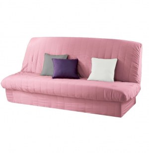 Housse clic clac matelassée avec bande de socle - rose pale