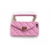 Pochette iphone 5 - rose avec alliage en or