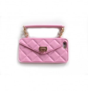 Pochette iphone 5 - rose avec alliage en or