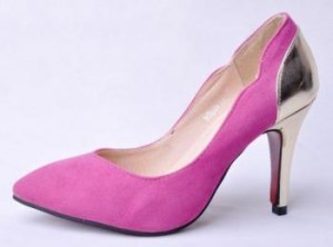 Escarpin à talons argentés Rose