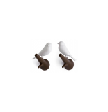 Set 2 accroches torchons - patères oiseaux blanc