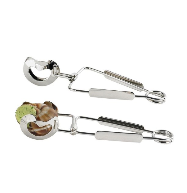 b>LOT</b> <b>DE</b> <b>6</b> <b>PINCE</b> <b>A ESCARGOT</b> <b>INOX</b> <b>15</b> <b>CM</b> <b>POUR</b> <b>PLATS</b> <b>POELONS</b