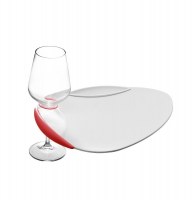 Plat invité pour fêtes et réceptions - rouge - legnoart - accessoir