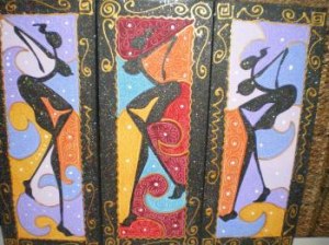 TABLEAU AFRICAIN paillette
