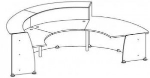 Vend comptoir ou banque d'accueil