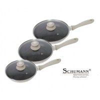 Poêles revêtement pierre 20,24 et 28 cm - lot de 3 poeles schumann p