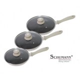 Poêles revêtement pierre 20,24 et 28 cm - lot de 3 poeles schumann p