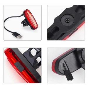 SET ÉCLAIRAGE VÉLO LED AVANT ARRIÈRE USB FORT 500 CB-2