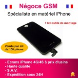 VITRE TACTILE IPHONE 4G/4S (NOIRE ou BLANCHE) + ECRAN LCD SUR CHÂSSIS + OUTILS