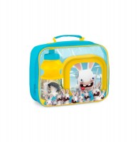 Sac à gouter pour enfant - gourde lunch box et sac - lapins crétins